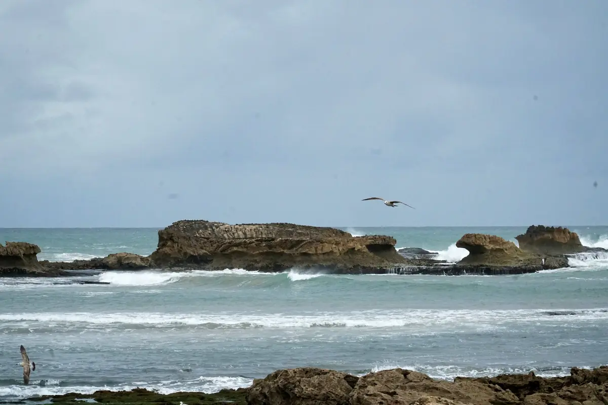 Rocks off the beach at Essaouira