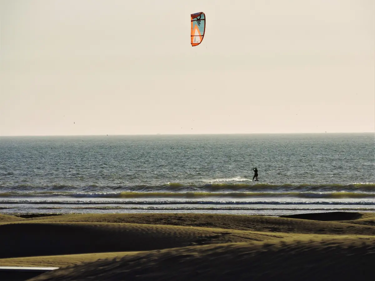 A kite above the bay at Essaouira